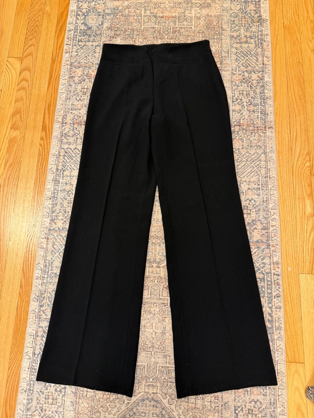 Zara Navy Blue Wide-Leg Women's Trousers